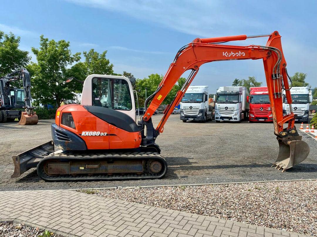 Mini Pelle Kubota KX080-3 d'Occasion – 2011 – 3641 Heure