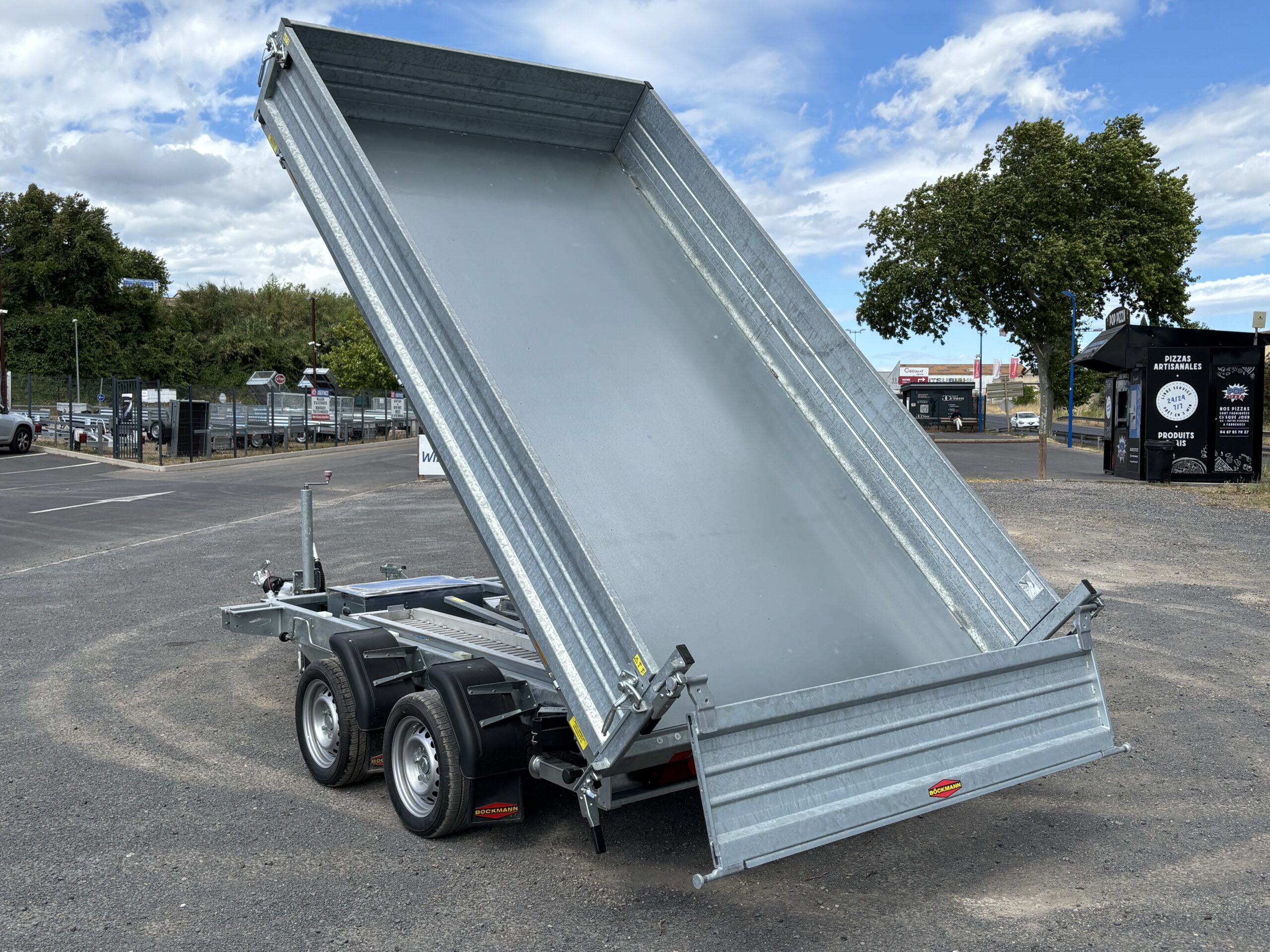 Tri-benne 3500 kg ridelle acier 3.24 x 1.80m / bockmann